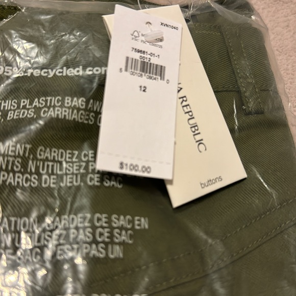 BNWT Banana Republic Twill Aline Khaki Green Midi Skirt Size 12  Sold Out - Picture 6 of 6